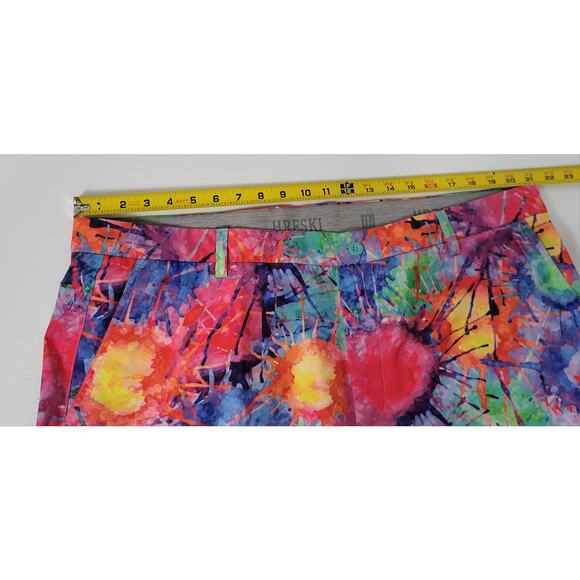Hreski MEns 42 Paint Splatter Multicolor Golf Performance‎ Stretch Comfy Shorts - Picture 6 of 8